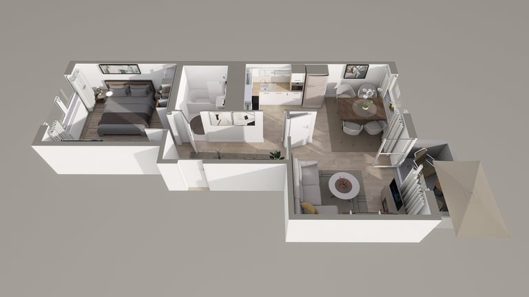 3D-Grundriss isometrisch