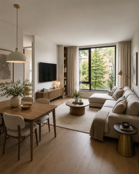 Wohnraumvisualisierung im Stil Classic Modern