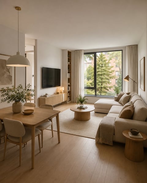 Wohnraumvisualisierung im Stil Neutral Modern